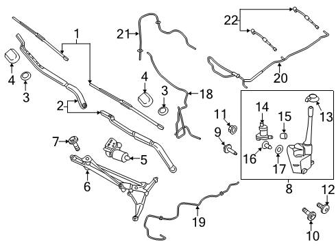 2019 Lincoln Nautilus Wiper & Washer Components BLADE ASY - WIPER Diagram for HA1Z17528AA