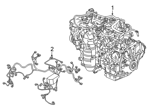 2021 Honda Accord Wiring Harness HARN, ENGINE ROOM Diagram for 32200TWAAJ1