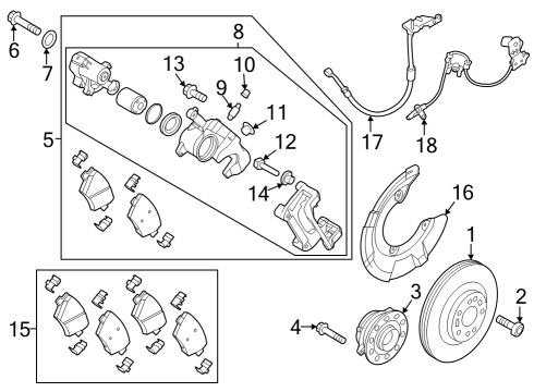 Rear Brakes Bolt Diagram for 1125008206B
