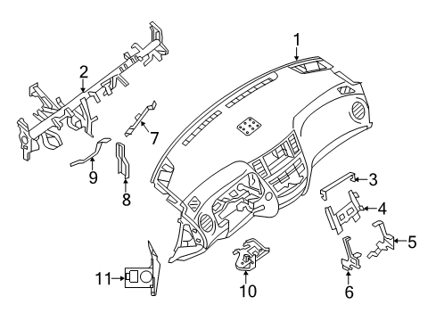 2018 Nissan Pathfinder Cluster & Switches, Instrument Panel Speaker Assembly-Warning Diagram for 284P39NF0A