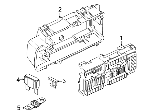2020 BMW M760i xDrive Fuse Box POWER DISTRIBUTION BOX, REAR Diagram for 61148713127
