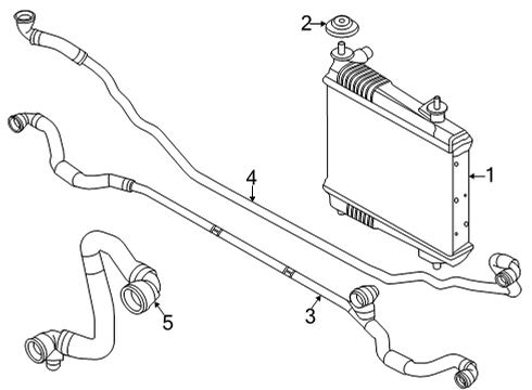 2021 BMW M440i Radiator & Components RUBBER ELEMENT Diagram for 17118694657