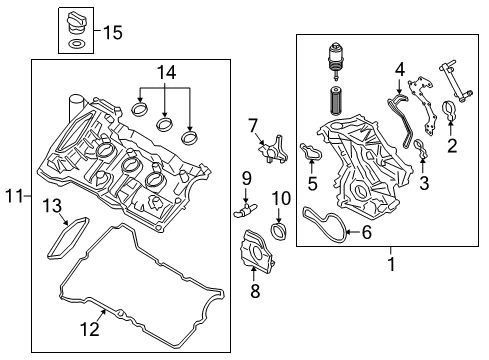 2020 Lincoln Continental Valve & Timing Covers Lower Insulator Diagram for GD9Z6P013B
