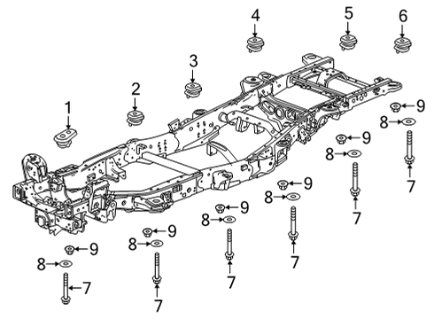 2021 Chevrolet Tahoe Body Mounting - Frame MOUNT PKG-BODY UPGRADE Diagram for 85170104