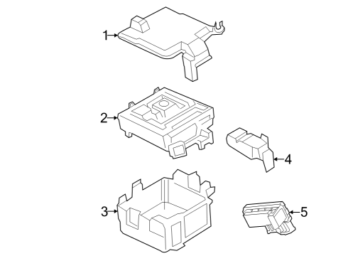 Fuse & Relay Outer Cover Diagram for KK3Z14A003C
