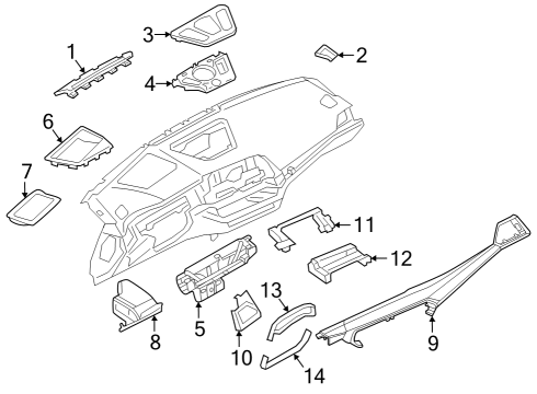 Cluster & Switches, Instrument Panel CONTROL ELEMENT LIGHT Diagram for 61315A16B17
