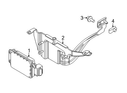 2011 Ford Explorer Cruise Control System Mount Bracket Diagram for BB5Z14C022A