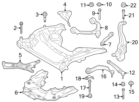 Front Suspension Components MULTI-PURPOSE BOLT Diagram for 07148837466