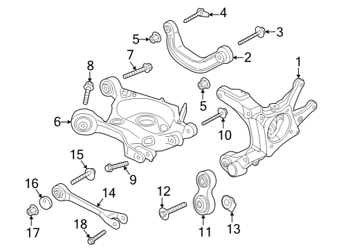 Rear Suspension Upper Control Arm Diagram for FR3Z5500D