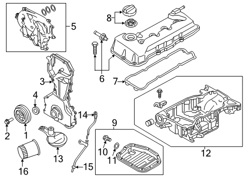 Filters Cover Assy-Cam Sprocket, Vtc Diagram for 130414BC0A