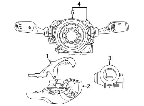 2020 BMW X3 Switches Steering Column Switch Diagram for 61317944078