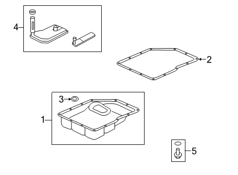 2013 GMC Yukon Transmission Transmission Pan Diagram for 29544374