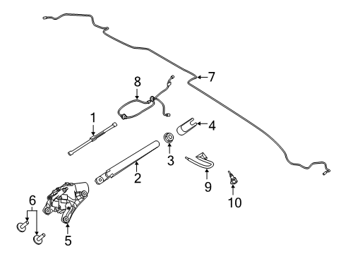 2020 Lincoln Corsair Wipers HOSE - WINDSHIELD WASHER Diagram for LJ7Z17A605A