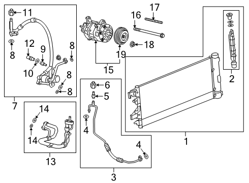 A/C Compressor COMPRESSOR KIT-A/C Diagram for 86789835