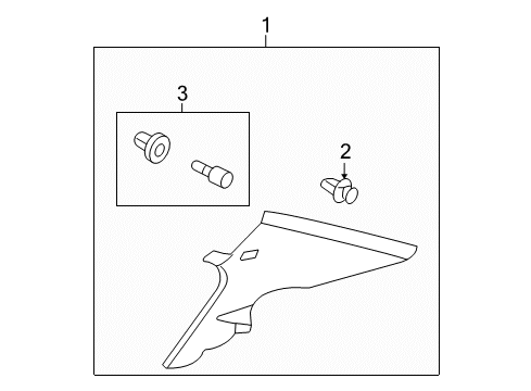 2008 Honda Accord Interior Trim - Quarter Panels Grn L, RR Plr*NH686L* Diagram for 84181TA5A01ZA