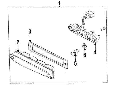 1994 Honda Passport High Mount Lamps Lamp Assy., High-Mount Diagram for 8970471753