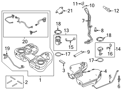 2013 Ford Explorer Fuel Supply Fuel Pump Diagram for DA8Z9H307H