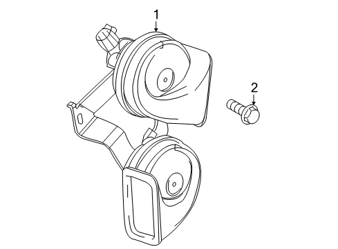 2015 Cadillac SRX Horn Horn Diagram for 84501932