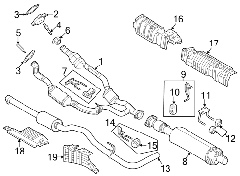 2020 Ford Transit-150 Exhaust Components GASKET Diagram for LK4Z9450A