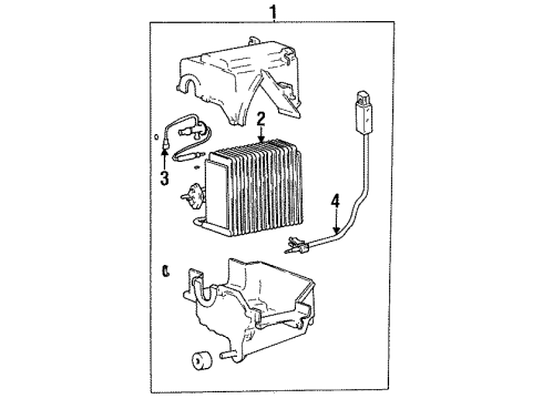 1999 Hyundai Accent Air Conditioner EVAPORATOR Unit Diagram for 9760122003