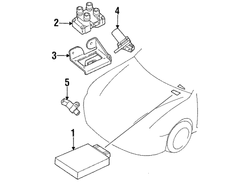 1998 Ford Escort Ignition System Cable Set Diagram for F7PZ12259AA