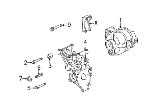 Alternator GENERATOR ASM-AUX Diagram for 85563635