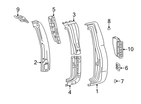 2001 Toyota Tundra Side Panel & Components Diagram 2 - Thumbnail