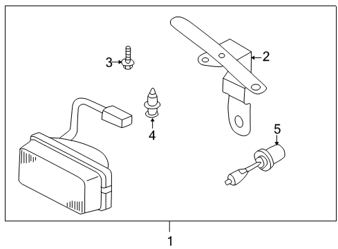 2000 Nissan Frontier Bulbs Fog Light RH Diagram for 261507Z025