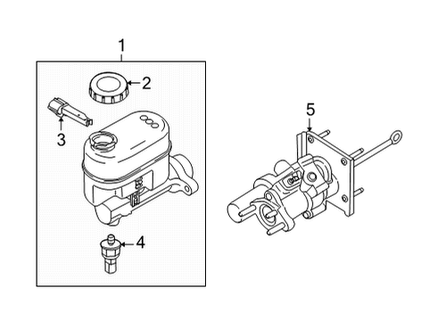 Dash Panel Components Booster Diagram for LC2Z2005B