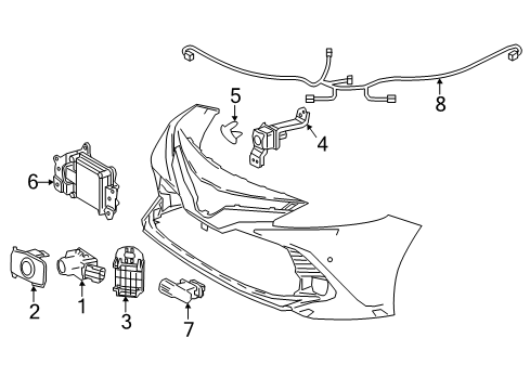 2022 Toyota Camry Cruise Control Switch Assembly Diagram for 8425006A50
