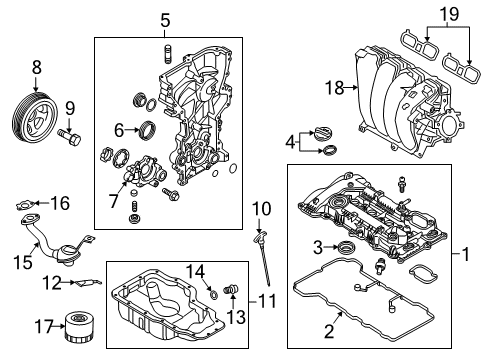 2018 Kia Forte Filters Manifold Assembly-Intake Diagram for 283102E770