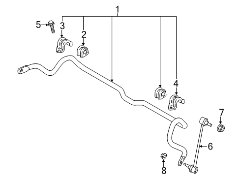 2022 Hyundai Kona Stabilizer Bar & Components - Front BAR ASSY-FR STABILIZER Diagram for 54810CM000