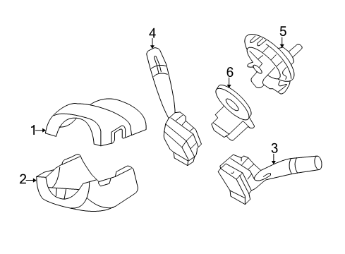 2014 Kia Sedona Switches SHROUD-Steering Column Diagram for 848524D100BQ