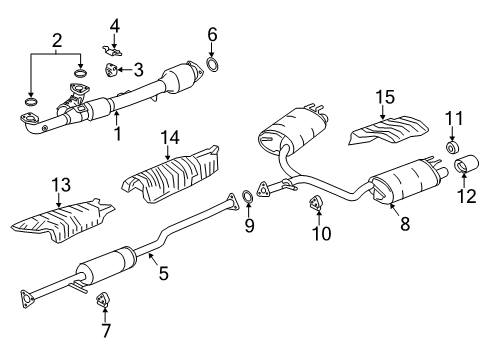 2016 Honda Accord Exhaust Components Converter Diagram for 181505G0A70