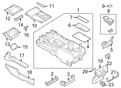 Front Console VENT ASY Diagram for ML3Z99018A90AA