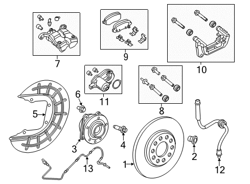 2016 Fiat 500X Rear Brakes Adapter-Disc Brake CALIPER Diagram for 68263131AA