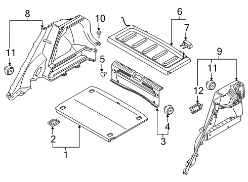 Interior Trim - Rear Body DAMPER-Covering Shelf Ctr Trim Diagram for 85939G3000