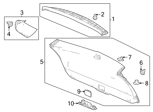 1997 Ford Aspire Interior Trim - Lift Gate Screw, Tapping (4X16) Diagram for 9390314480