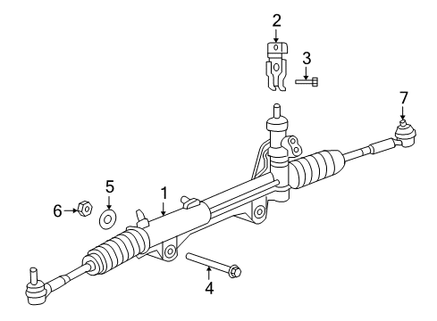 2009 Chrysler Aspen P/S Pump & Hoses, Steering Gear & Linkage Gear-Rack And Pinion Diagram for 52122302AD