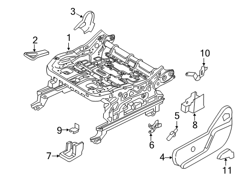 2019 Ford EcoSport Tracks & Components Adjust Knob Diagram for GN1Z5461753AA