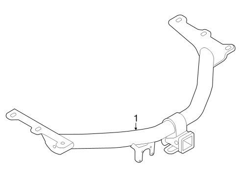 1986 Ford Bronco Trailer Hitch Components Cover, Receiver Diagram for 08L92S9V10014