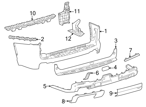 Bumper & Components - Rear Mud Guard Nut Diagram for 9018306029