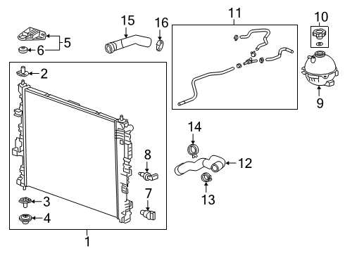 Radiator & Components HOSE-RAD INL Diagram for 85165353