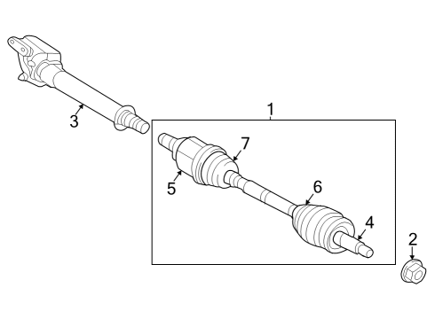 Drive Axles - Front JOINT & SHAFT KIT-WH Diagram for 495L1R0300