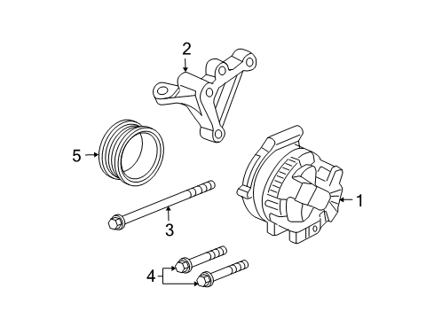 2005 Acura TSX Alternator Bracket, Engine Side Mounting Diagram for 11910RAAA00