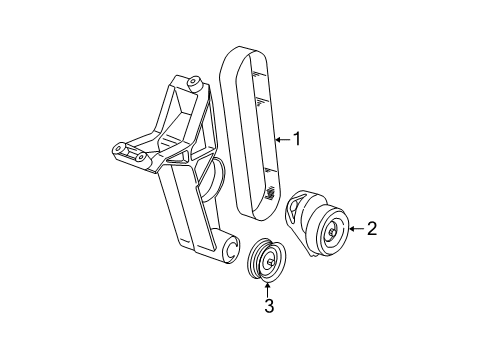 1998 Ford Explorer Belts & Pulleys Serpentine Belt Diagram for F77Z8620A