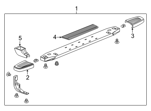 2020 GMC Sierra 1500 Running Board Step Pad Diagram for 84173414
