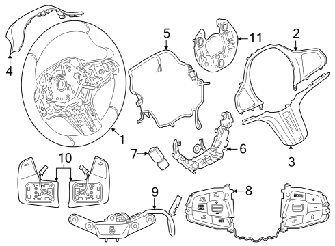 2023 BMW i4 M SPORTS STEERING WHEEL LEAT:323050 Diagram for 32308746687