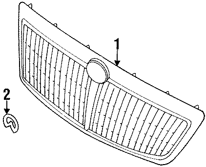 Diagram for 2000 Infiniti Q45 Grille & Components