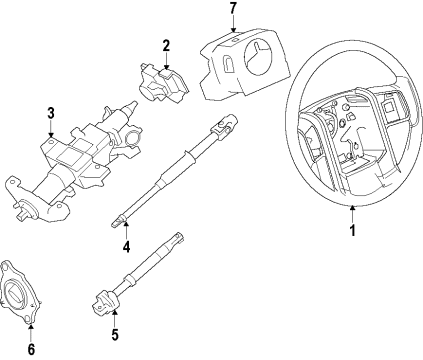 Diagram for 2008 Ford F-350 Super Duty Steering Column, Steering Wheel
